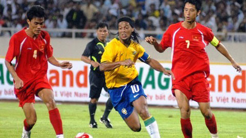 Ký ức Brazil du đấu Việt Nam năm 2008: Ronaldinho đối đầu 'Những Ngôi sao Vàng'