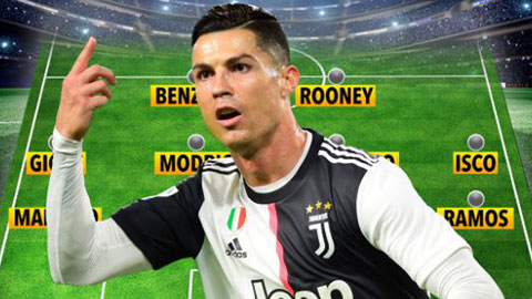 Đội hình 11 cầu thủ  xuất sắc nhất từng sát cánh cùng Ronaldo