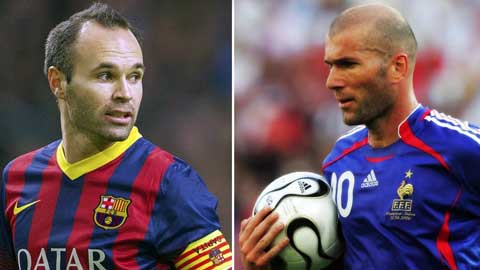 Iniesta vs Zidane: Ai kiểm soát bóng tốt hơn?