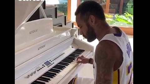 Neymar tập đánh đàn piano khi cách ly ở Brazil