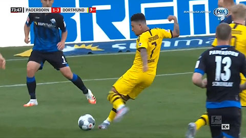 Sancho lạnh lùng dứt điểm ghi bàn (Paderborn 1-3 Dortmund)