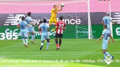 Inaki Williams đánh đầu cận thành  nguy hiểm (Bilbao 0-0 Atletico)