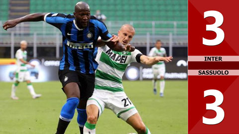 Inter 3-3 Sassuolo (Vòng 27 Serie A 2019/20)