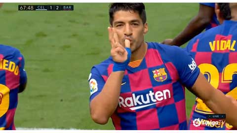 Suarez lại mang về bàn thắng thứ 2 cho Barca