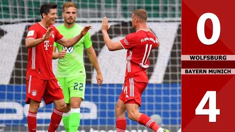 Wolfsburg 0-4 Bayern Munich (Vòng 34 Bundesliga 2019/20)