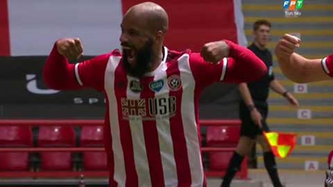 McGoldrick đệm bóng gỡ hòa (Sheffield United 1-1 Arsenal)