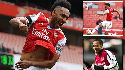 Aubameyang lập kỷ lục trong ngày Arsenal đại thắng Norwich