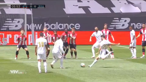 Asensio sút phạt nguy hiểm (Bilbao 0-0 Real Madrid)