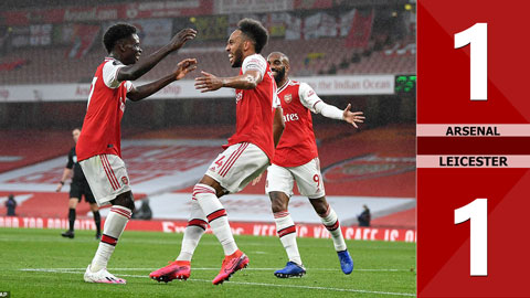 Arsenal 1-1 Leicester City: Bầy cáo mất vị trí thứ ba