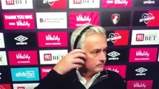 HLV Mourinho bỏ họp báo sau trận gặp Bournemouth vì sự cố kỹ thuật