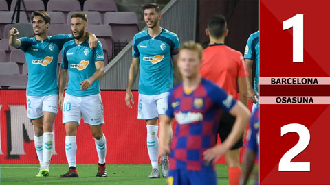 Barcelona	1-2 Osasuna (Vòng 37 La Liga 2019/20)