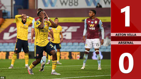 Aston Villa 1-0 Arsenal: Pháo thủ nhận gáo nước lạnh bất ngờ