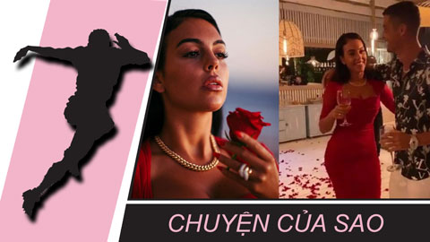Chuyện của sao 26/8: Ronaldo hôn bạn gái nóng bỏng, lộ nhẫn đính hôn