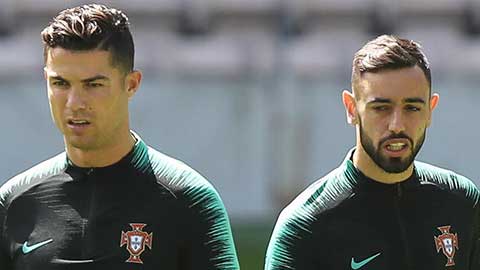 Bruno Fernandes và Joao Felix luyện sút xa ấn tượng chuẩn bị cho Nations League