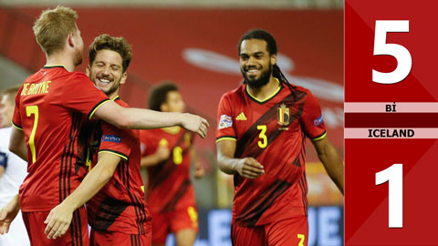 Bỉ 5-1 Iceland (Bảng A2 Nation League 200/21)