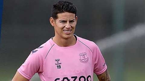 James Rodriguez ghi bàn ngay trong buổi tập đầu tiên cùng Everton