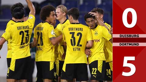 Duisburg 0-5 Dortmund (Vòng 1 Cúp Quốc gia Đức 2020/21)