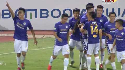 Thành Chung đánh đầu nâng tỷ số lên 2-0 (Hà Nội 2-0 TP HCM)