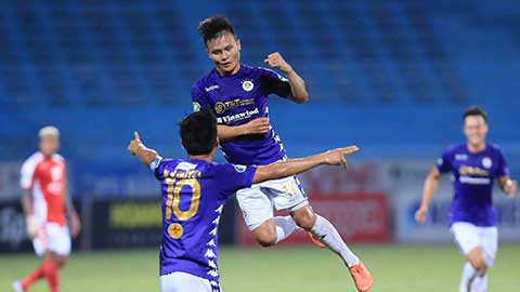 Quang Hải ghi bàn thắng nâng tỷ số lên 3-1 (Hà Nội  3-1 TPHCM)