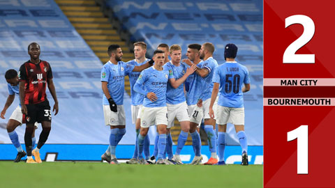 Manchester City 2-1  Bournemouth (Vòng 3 League Cup 2020) 