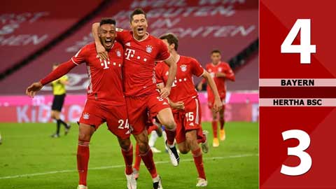 Bayern Munich 4-3 Hertha Berlin (Vòng 3 Bundesliga 2020/21)