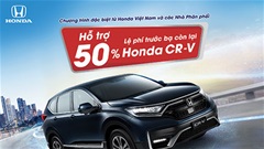Hỗ trợ 50% lệ phí trước bạ còn lại cho khách hàng mua xe Honda CR-V