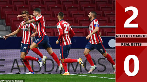 Atletico Madrid 2 -0 Real Betis (Vòng 7 La Liga 2020/21)