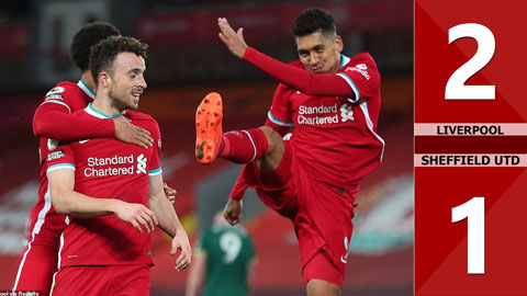 Liverpool 2-1 Sheffield United: The Kop chật vật giành 3 điểm