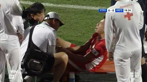 Khắc Ngọc đau đớn rời sân (Viettel 0-0 Hà Nội) 