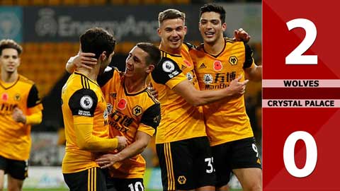 Wolves 2-0 Crystal Palace: Áp sát ngôi đầu bảng xếp hạng