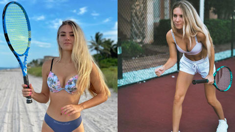 Người đẹp mặc bikini chơi tennis khiến vạn fan “đứng ngồi không yên”