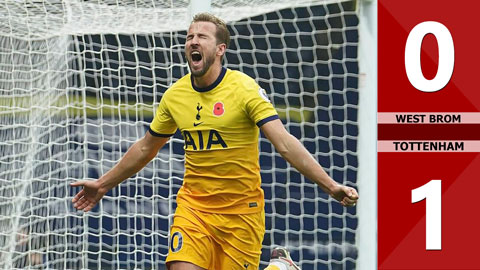 West Brom 0-1 Tottenham: Harry Kane tỏa sáng, Gà trống tạm dẫn đầu BXH