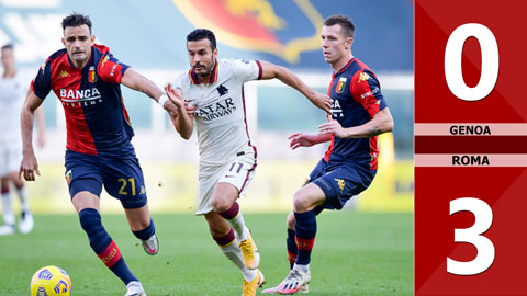 Genoa 1 -3 Roma (Vòng 7 Serie A 2020/21)