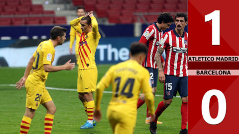 Atletico Madrid 1-0 Barcelona (Vòng 10 La Liga 2020/21)