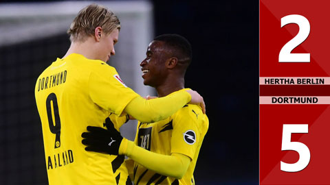 Hertha Berlin 2-5 Dortmund (Vòng 8 Bundesliga 2020/21)