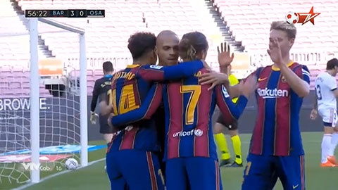 Coutinho dễ dàng đệm bóng ghi bàn (Barca 3-0 Osasuna)