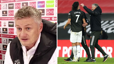 Solskjaer nói gì khi Cavani giải cứu M.U?