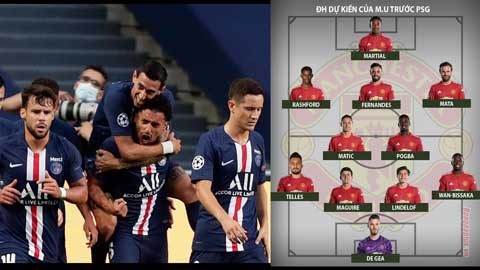 Đi tìm đội hình chính cho cuộc đối đầu M.U - PSG