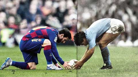 Những pha bóng giống nhau đến kỳ lạ của Maradona và Messi