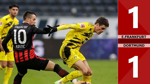 E. Frankfurt 1-1 Dortmund (Vòng 10 Bundesliga 2020/21)