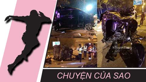 Chuyện của sao 7/12: Tiền đạo tuyển Malaysia gây tai nạn thảm khốc làm mẹ vợ và con trai tử vong