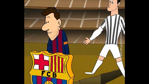 Clip chế: Messi và Barca đâm đầu xuống địa ngục vì Ronaldo