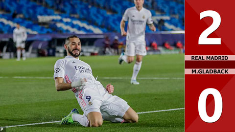 Real Madrid 2-0 Borussia M'gladbach: Cú đúp của Benzema