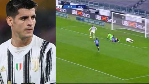 Thích biểu diễn giật gót, Morata khiến Juventus mất bàn thắng