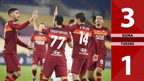 Roma 3-1 Torino (Vòng 12 Serie A 2020/21)