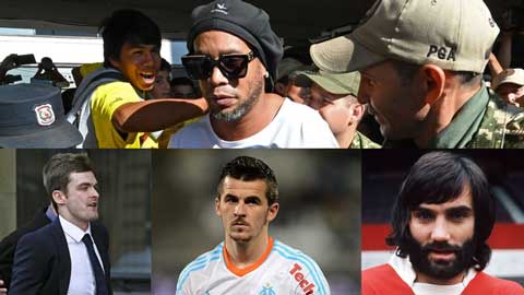 Ronaldinho và những ngôi sao bóng đá từng ngồi tù