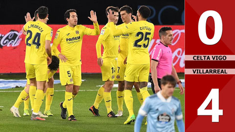 Celta Vigo 0-4 Villarreal (Vòng 18 La Liga 2020/21)