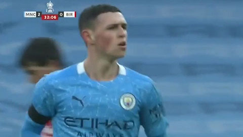 Foden tung cú sút sấm sét nâng tỷ số (Man City 3-0 Birmingham)