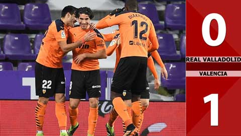 Real Valladolid  0-1 Valencia (Vòng 18 La Liga 2020/21)