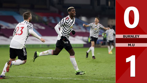 Burnley 0-1 M.U: Pogba rực sáng, Quỷ đỏ dẫn đầu NHA